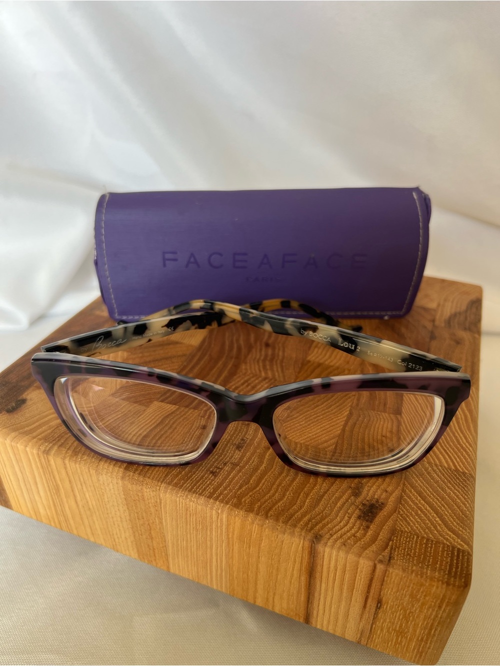 Face à Face Women's Purple Tortoiseshell Cat-Eye Glasses